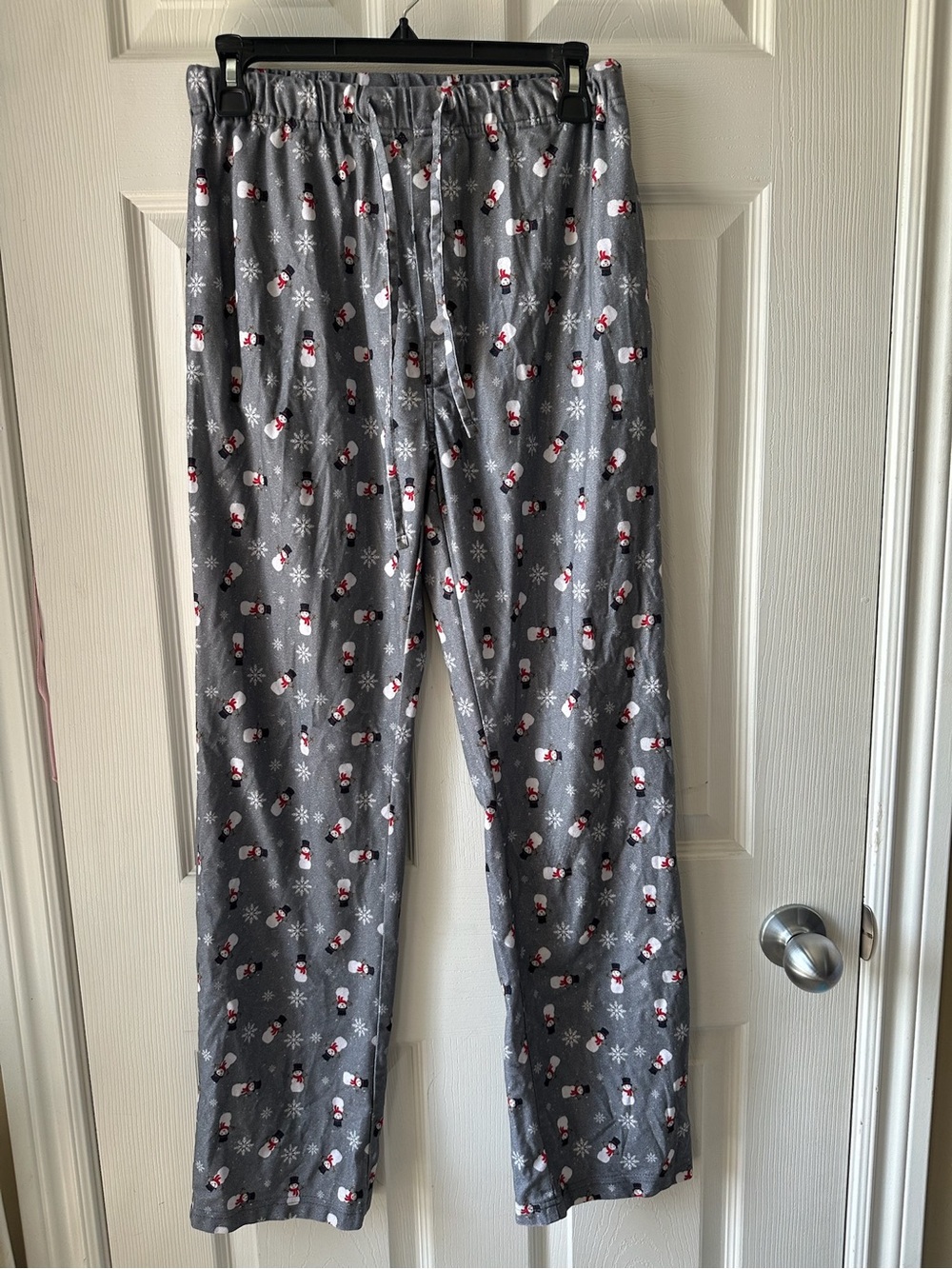 Women's Gray Snowman Print Pajama Pants